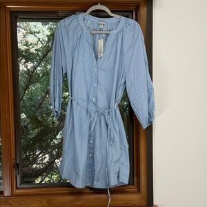 a new day Light Blue Striped Long Sleeve Dress